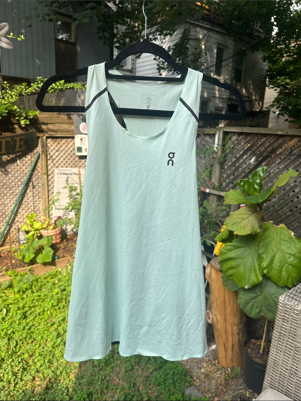 On Running Women's Mint Green Racerback Tank with Black Trim